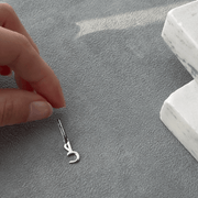 The Removable Initial Square Hoop - HIBA JABER