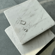 The Removable Initial Square Hoop - HIBA JABER