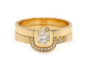 Thick Duo Rings - Letters Seen & Noon - HIBA JABER