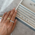 Load image into Gallery viewer, Thick Duo Rings - Letters Seen &amp; Noon - HIBA JABER
