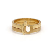 Thick Duo Rings - Plain with Matt Finish - HIBA JABER