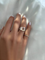 Thick Trio Rings - HIBA JABER