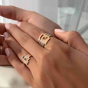 Thick Trio Rings - HIBA JABER