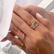 Thick Trio Rings - HIBA JABER