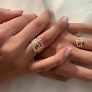 Thick Trio Rings - HIBA JABER