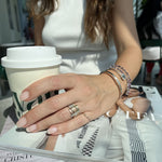 تحميل الصورة في عارض المعرض, Thick Trio Rings - Letters Alef, Fa &amp; Geem - HIBA JABER
