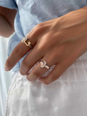 Thin Duo Rings - HIBA JABER