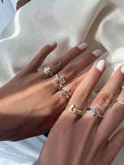 Thin Duo Rings - HIBA JABER