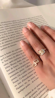 Thin Duo Rings - HIBA JABER
