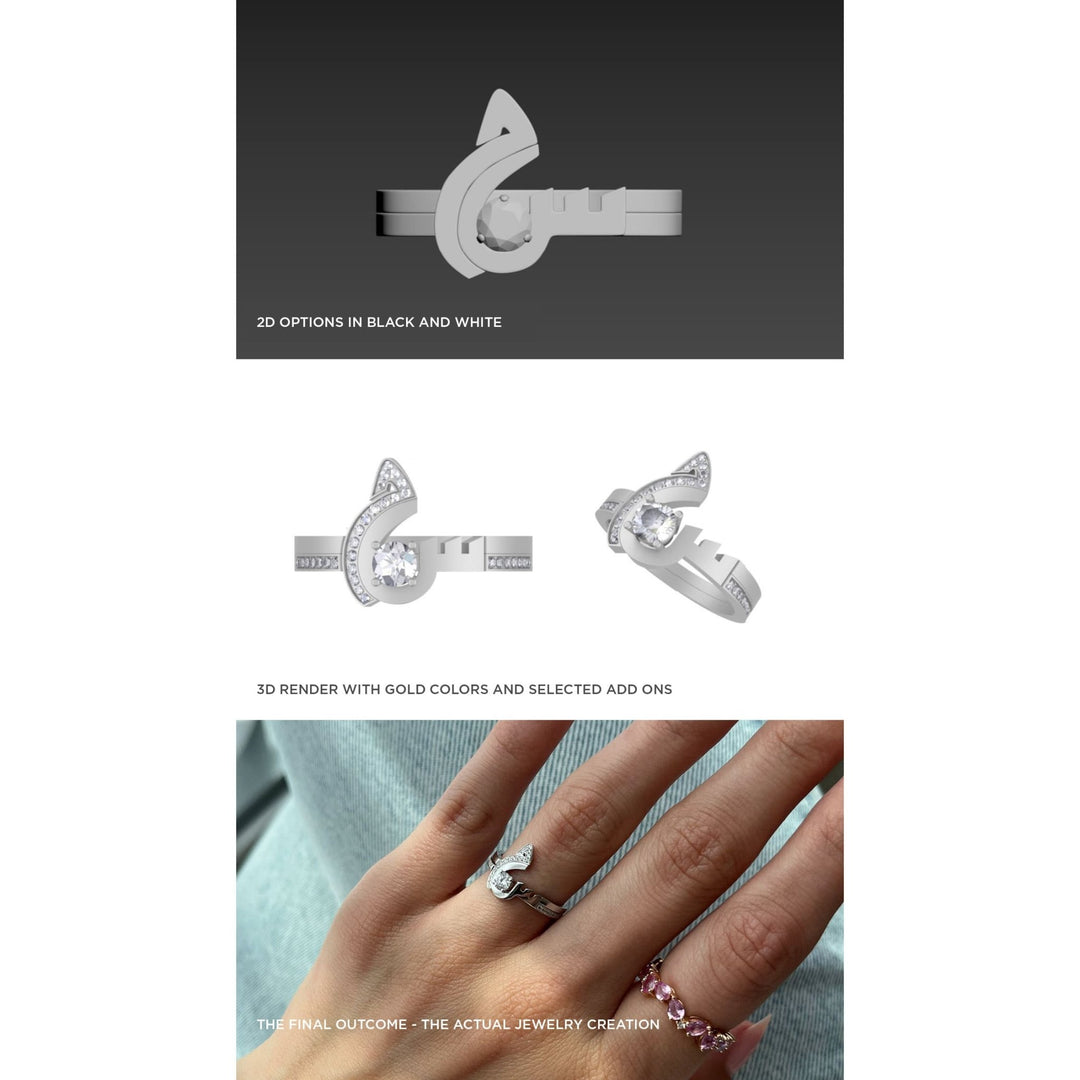 Thin Duo Rings - HIBA JABER
