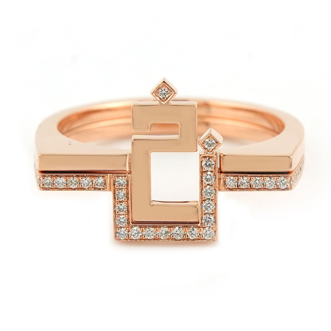 Thin Duo Rings - HIBA JABER