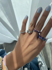 Thin Duo Rings - Letters Meem & 3ein - HIBA JABER