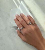 Thin Duo Rings - Letters Meem & 3ein - HIBA JABER