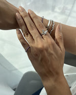 Load image into Gallery viewer, Thin Duo Rings - Letters Meem &amp; 3ein - HIBA JABER
