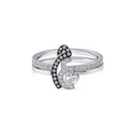تحميل الصورة في عارض المعرض, Thin Duo Rings - Letters Meem &amp; 3ein - HIBA JABER
