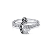 Thin Duo Rings - Letters Meem & 3ein - HIBA JABER