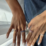 تحميل الصورة في عارض المعرض, Thin Duo Rings - Seen and Ha - HIBA JABER
