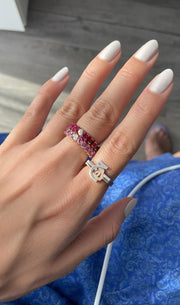 Thin Duo Rings with Flat Tops - Ha & Jeem - HIBA JABER