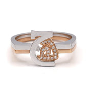 Thin Duo Rings with Flat Tops - Ha & Jeem - HIBA JABER