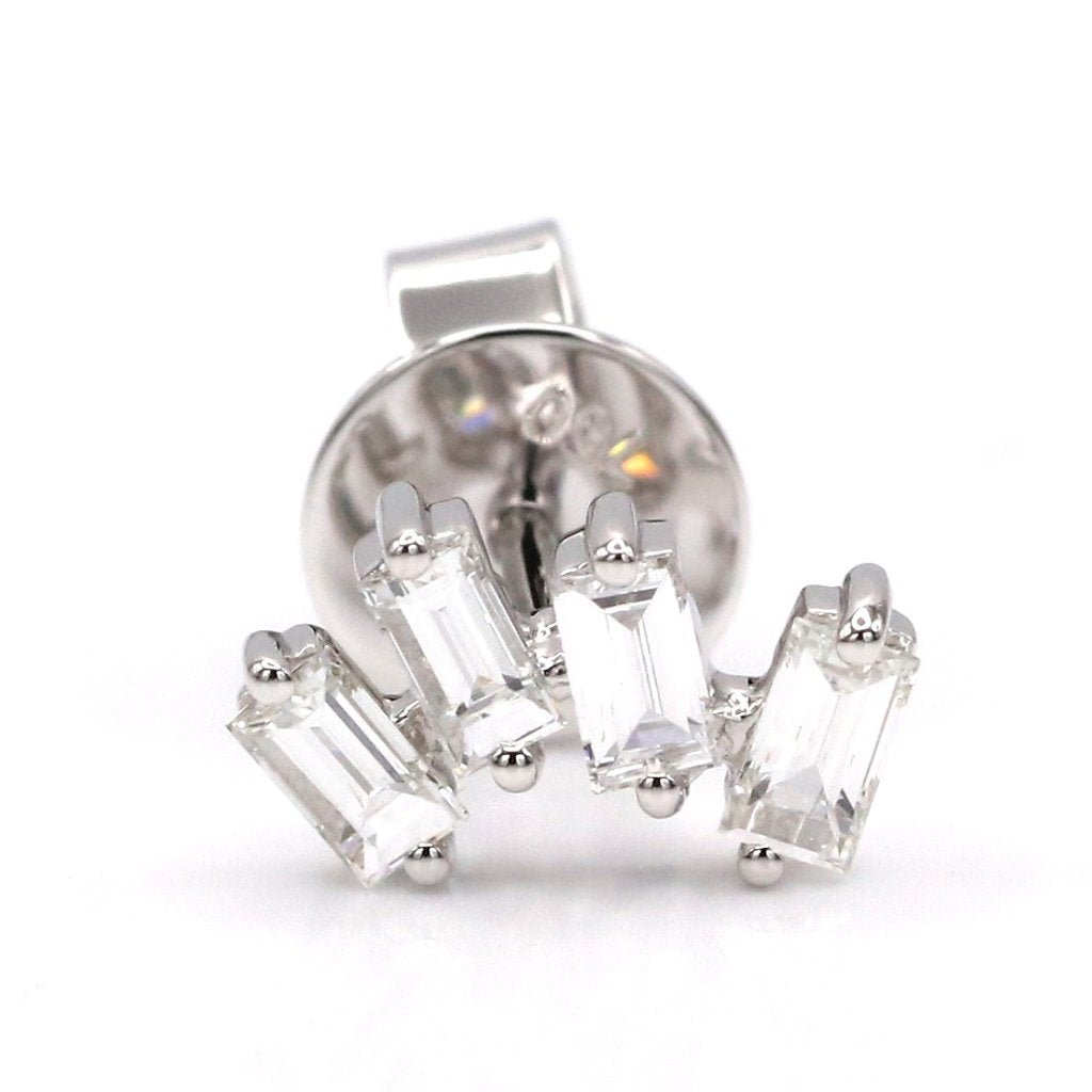 Trio Baguette Diamond Earring - Single Piece - HIBA JABER