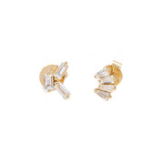 Trio Baguette Diamond Earrings - HIBA JABER