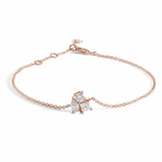 Load image into Gallery viewer, Trio Sparkle Diamond Bracelet - 18 - k - rose - gold - HIBA JABER
