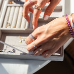 Load image into Gallery viewer, Two Way Bold Infinity Ring - Colored Gemstones - HIBA JABER
