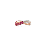 Load image into Gallery viewer, Two Way Bold Infinity Ring - White &amp; Light Pink - HIBA JABER
