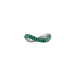 Load image into Gallery viewer, Two Way Bold Infinity Ring - White &amp; Light Pink - HIBA JABER
