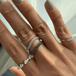 Load image into Gallery viewer, Two Way Bold Infinity Ring - White &amp; Light Pink - HIBA JABER
