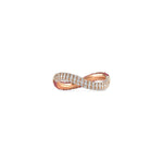 Load image into Gallery viewer, Two Way Bold Infinity Ring - White &amp; Light Pink - HIBA JABER
