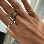 Load image into Gallery viewer, Two Way Bold Infinity Ring - White &amp; Light Pink - HIBA JABER

