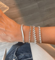 Two Way Diamond Pear Tennis Bracelet 0.24ct Each - HIBA JABER