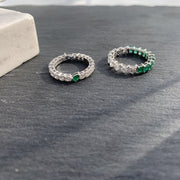 Two Way Eternity Ring - Hearts & Emeralds - HIBA JABER