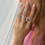 عرض الصورة في المعرض، Two Way Eternity Ring - Hearts &amp; Emeralds - HIBA JABER