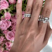 Two Way Eternity Ring | Ovals & Pear Diamonds - HIBA JABER