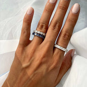 Two Way Eternity Ring | Ovals & Pear Diamonds - HIBA JABER