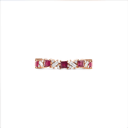 Two way Multi Shaped Rubies and Diamond Ring - HIBA JABER