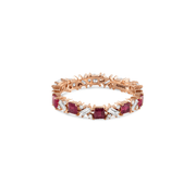 Two way Multi Shaped Rubies and Diamond Ring - HIBA JABER