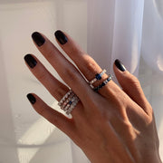 Two way Multi Shaped Rubies and Diamond Ring - HIBA JABER