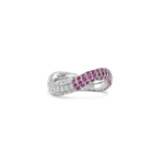عرض الصورة في المعرض، Two Way Pinki عريض إنفينيتي خاتم - الألوان Gemstones - HIBA JABER