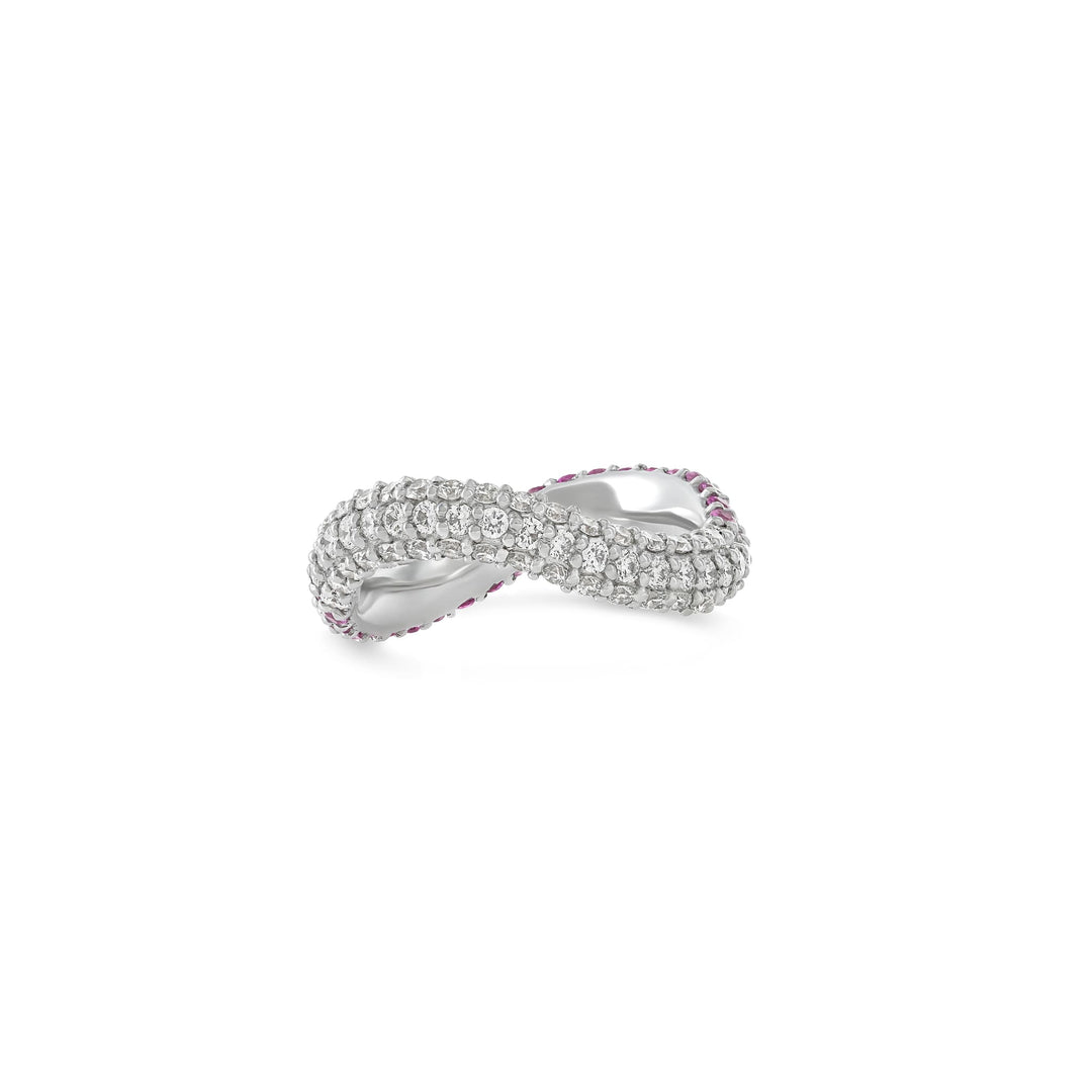 Two Way Pinki عريض إنفينيتي خاتم - الألوان Gemstones - HIBA JABER