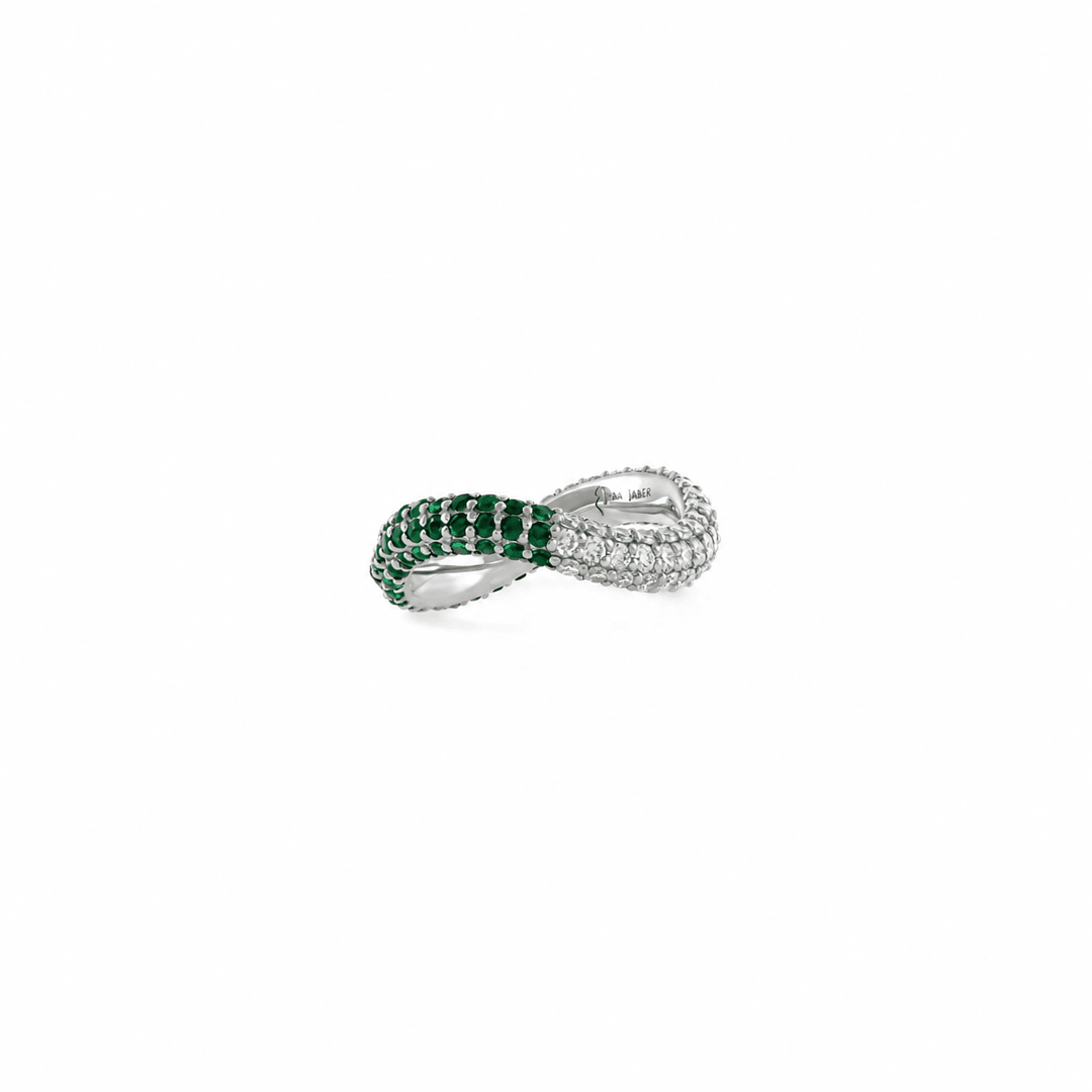 Two Way Pinki Bold Infinity Ring- Colored Gemstones - HIBA JABER