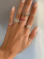 Ultra Thin Pink Sapphire Band - HIBA JABER