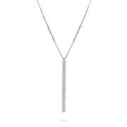 Vertical Diamond Bar Necklace - HIBA JABER