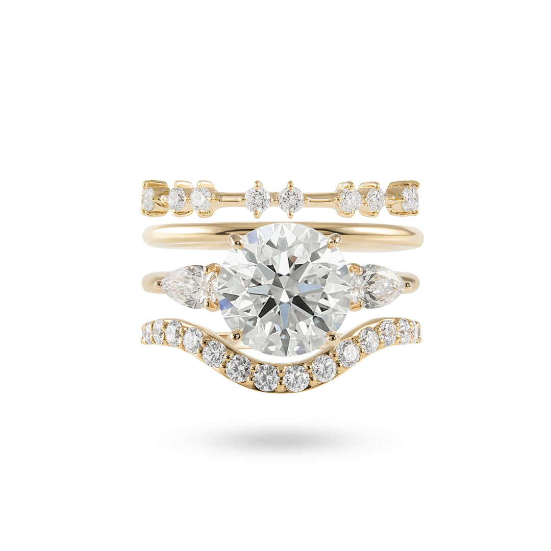 Wavy Diamond Sparkle Ring - HIBA JABER