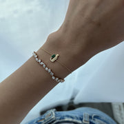 Zigzag Diamond Pears with Droplets Bracelet - HIBA JABER