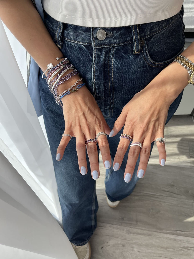 Zigzag Diamond Pears with Droplets Bracelet - HIBA JABER