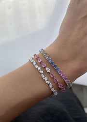 Zigzag Diamond Pears with Droplets Bracelet - HIBA JABER