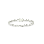 Load image into Gallery viewer, Zigzag Diamond Pears with Droplets Bracelet - HIBA JABER
